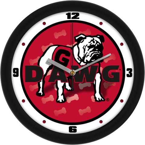Georgia Bulldogs Mascot Wall Clock, 11.5" with Non Ticking Silent Movement