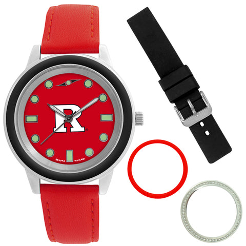 Rutgers Scarlet Knights Unisex Colors Watch Gift Set