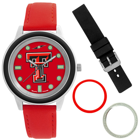 Texas Tech Red Raiders Unisex Colors Watch Gift Set