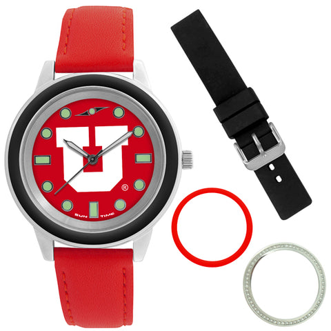 Utah Utes Unisex Colors Watch Gift Set