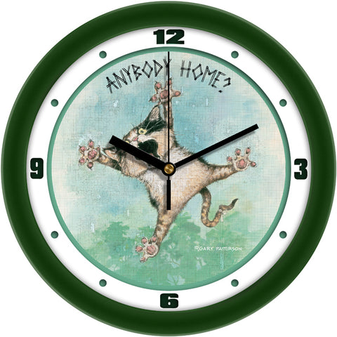 Anybody Home? Funny Cat Wall Clock by Gary Patterson