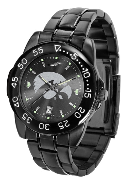 Sun Time Iowa Hawkeyes Stainless Steel Date Quartz Watch New Battery 3ATM Sports SO-SPORTM-Black.jpg main image 2