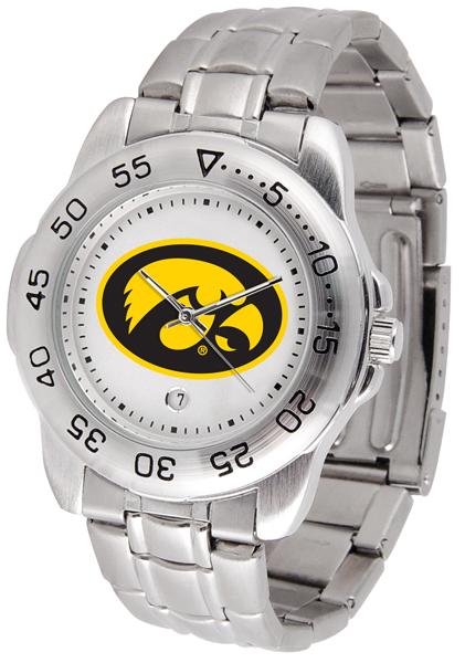 Sun Time Iowa Hawkeyes Stainless Steel Date Quartz Watch New Battery 3ATM Sports Men Iowa Hawkeyes NCAA Watches for sale | eBay main image 4