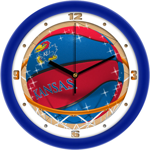 Kansas Jayhawk - Slam Dunk Wall Clock - SuntimeDirect