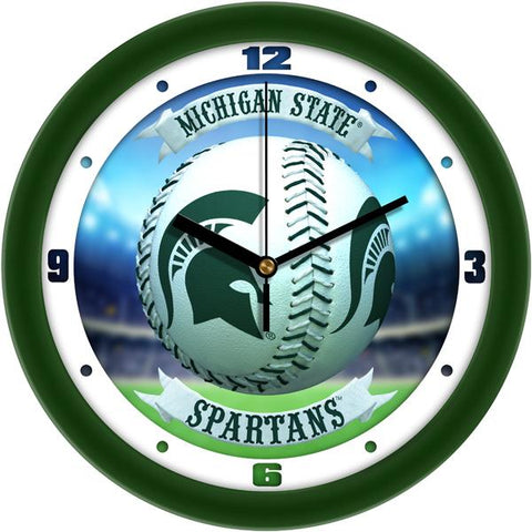 Michigan State Spartans - Home Run Wall Clock - SuntimeDirect