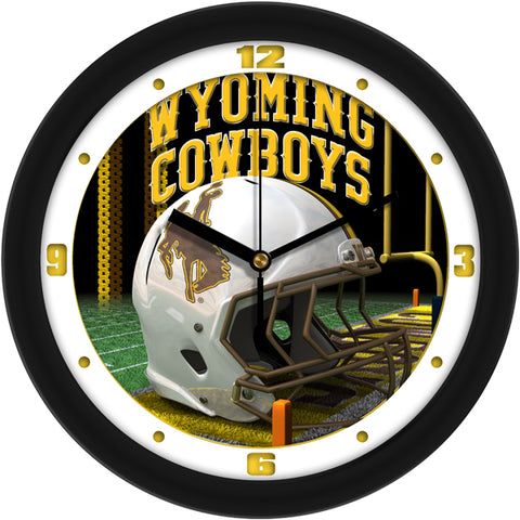 Wyoming Cowboys - Football Helmet Wall Clock