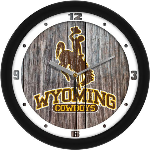 Wyoming Cowboys - Weathered Wood Wall Clock