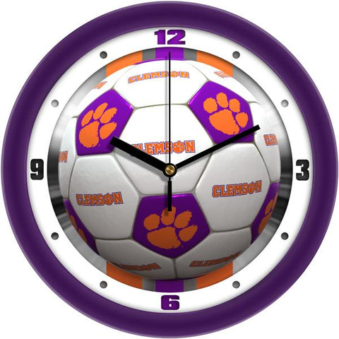 Clemson Tigers - Soccer Wall Clock - SuntimeDirect