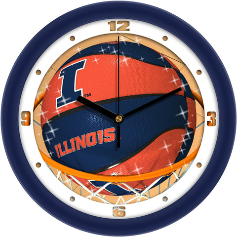 Illinois Fighting Illini - Slam Dunk Wall Clock - SuntimeDirect