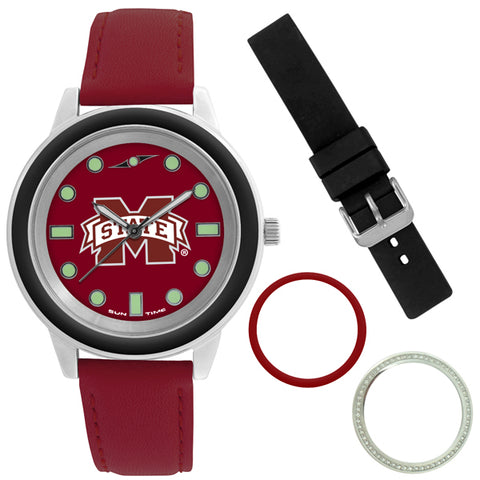 Mississippi State Bulldogs Colors Watch Gift Set
