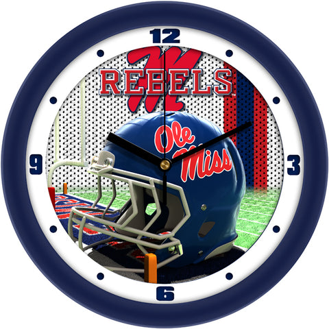 Mississippi Rebels  -  Ole Miss - Football Helmet Wall Clock - SuntimeDirect