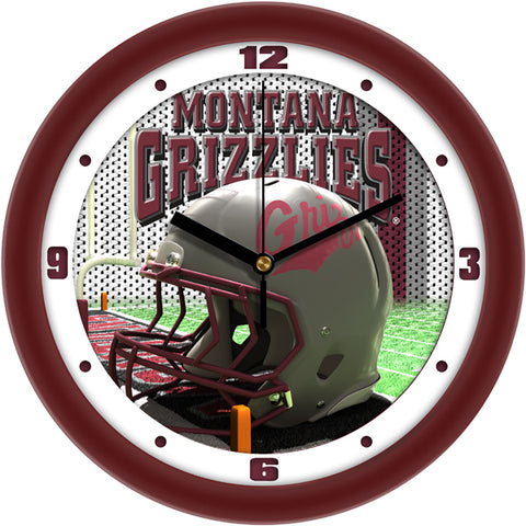 Montana Grizzlies - Football Helmet Wall Clock - SuntimeDirect