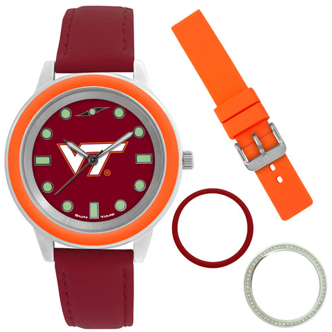 Virginia Tech Hokies Unisex Colors Watch Gift Set