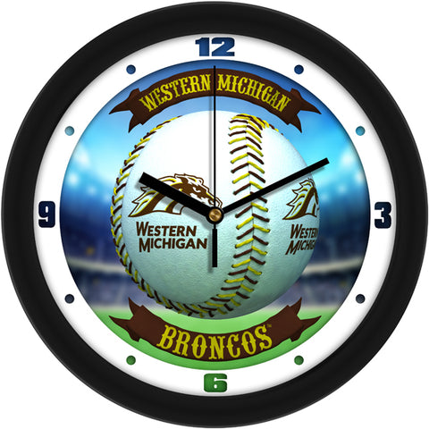 Western Michigan Broncos - Home Run Wall Clock