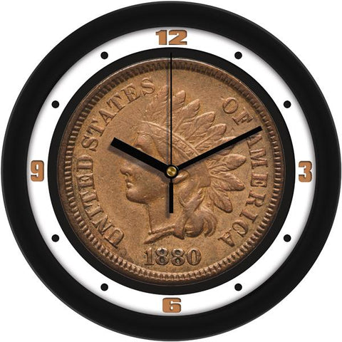 1880 Indian Head Penny Coin Collectors Wall Clock - SuntimeDirect