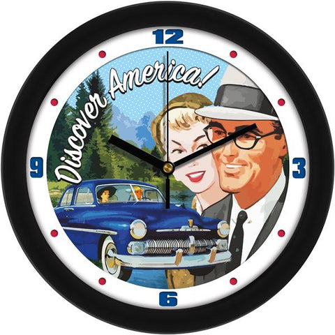 Discover America Retro Tourism Wall Clock - SuntimeDirect