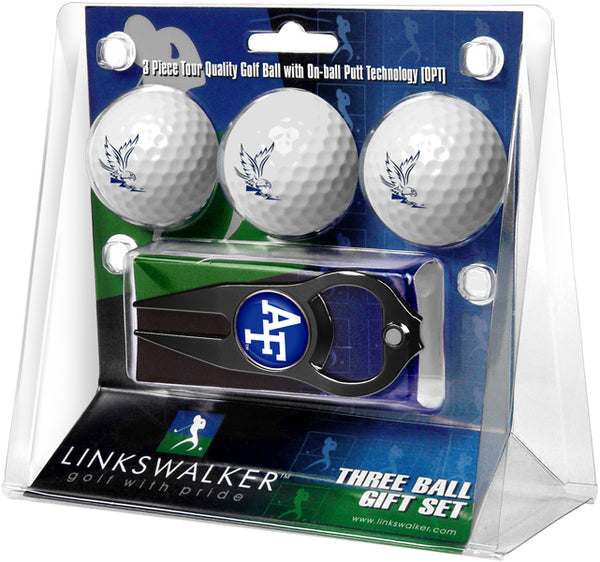 Air Force Falcons 3 Golf Ball Gift Pack with Hat Trick Divot Tool