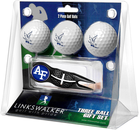 Air Force Falcons 3 Golf Ball Gift Pack with Crosshair Divot Tool