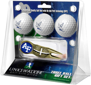 Air Force Falcons 3 Golf Ball Gift Pack with Hat Trick Divot Tool