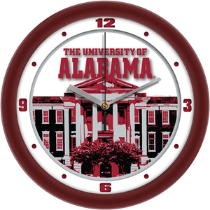 Alabama Crimson Tide Wall Clock - Campus Art - Non Ticking Silent Movement - 11.5"
