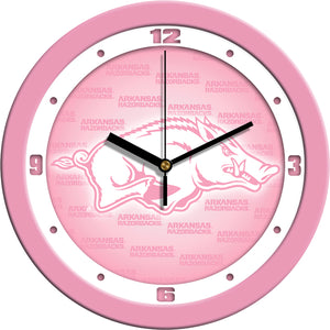 Arkansas Razorbacks - Pink Wall Clock