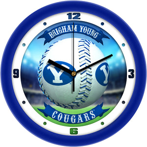 Brigham Young Univ. Cougars - Home Run Wall Clock