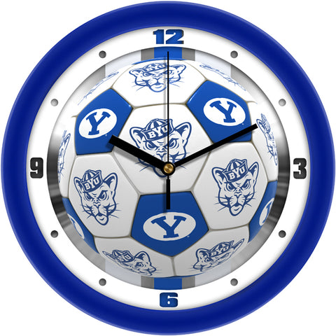 Brigham Young Univ. Cougars - Soccer Wall Clock