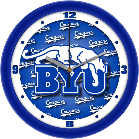 Brigham Young BYU Cougars Royal Wall Clock 11.5"