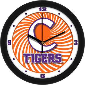 Clemson Tigers Team Spirit Wall Clock 2 - Silent Non-Ticking Movement