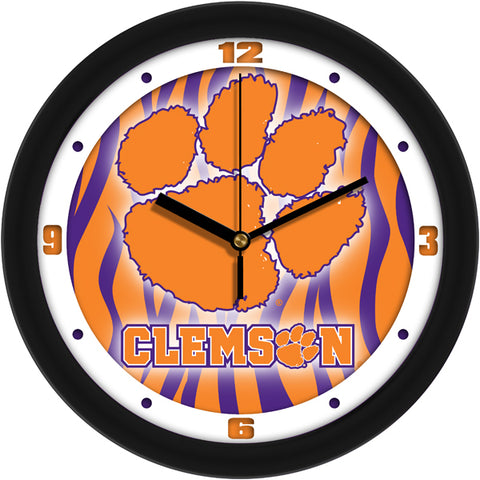 Clemson Tigers Dimension 11.5" Wall Clock with Silent Sweep