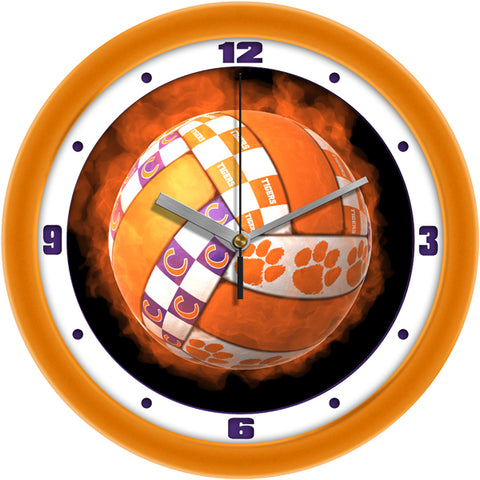 Clemson Tigers Volleyball Silent Wall Clock - 11.5" (Copy)