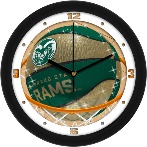 Colorado State Rams - Slam Dunk Wall Clock