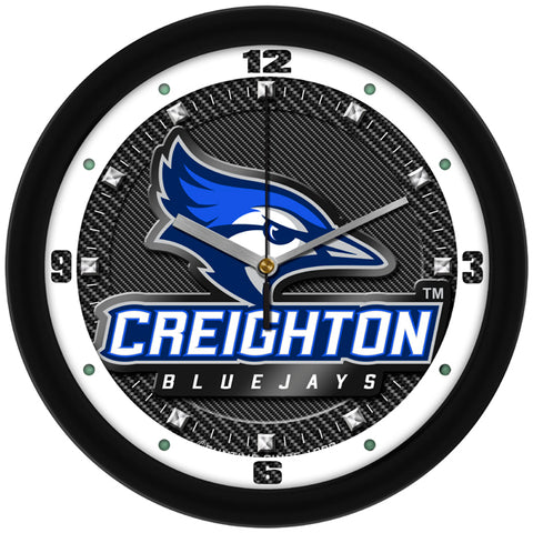 Creighton University Bluejays - Carbon Fiber Textured Wall Clock