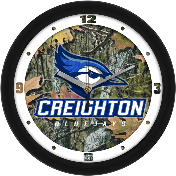 Creighton University Bluejays - Camo Wall Clock