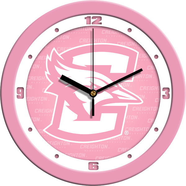 Creighton University Bluejays - Pink Wall Clock