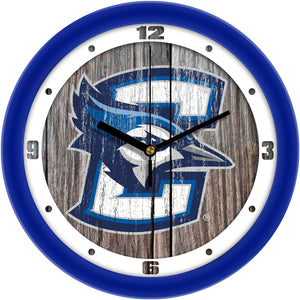 Creighton University Bluejays - Weathered Wood Wall Clock