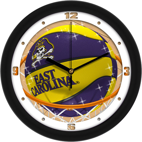 East Carolina Pirates - Slam Dunk Wall Clock