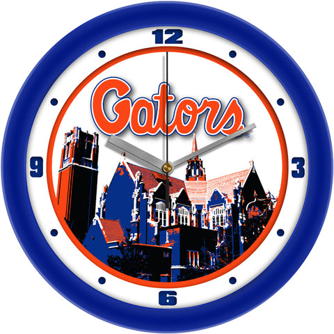 Florida Gators Wall Clock - Campus Art - Non Ticking Silent Movement - 11.5"