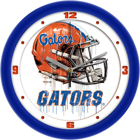 Florida Gators Drip Helmet Decorative Wall Clock, Silent Non-Ticking, 11.5"