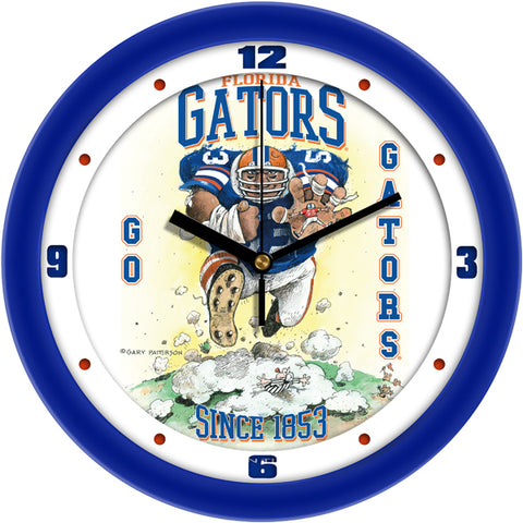 Florida Gators Steamroller Football Wall Clock Art by Gary Patterson