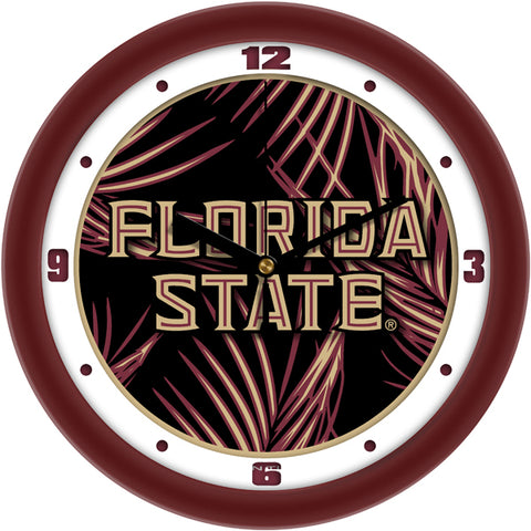 Florida State Seminoles Team Spirit Wall Clock 2 - Silent Non-Ticking Movement