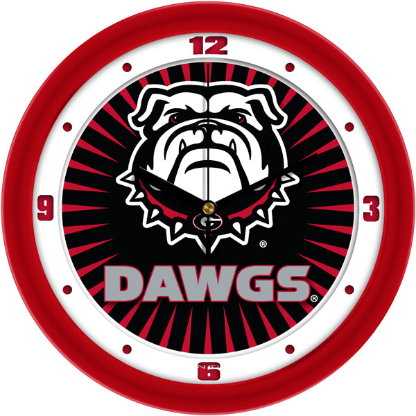 Georgia Bulldogs Team Spirit Wall Clock 2 - Silent Non-Ticking Movement