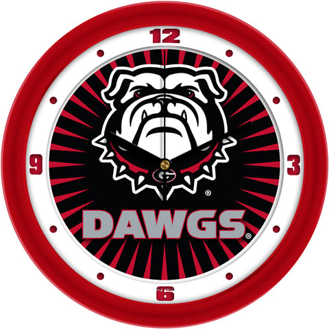 Georgia Bulldogs Team Spirit Wall Clock 2 - Silent Non-Ticking Movement