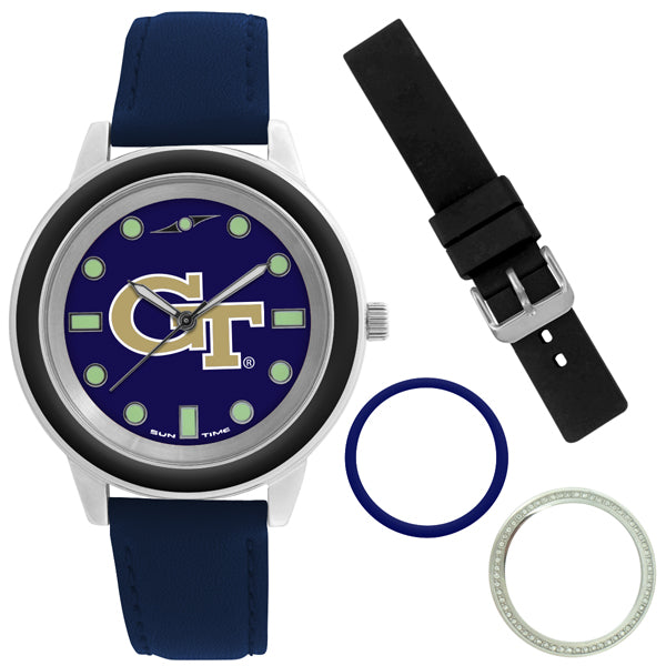 Georgia Tech Yellow Jackets Unisex Colors Watch Gift Set