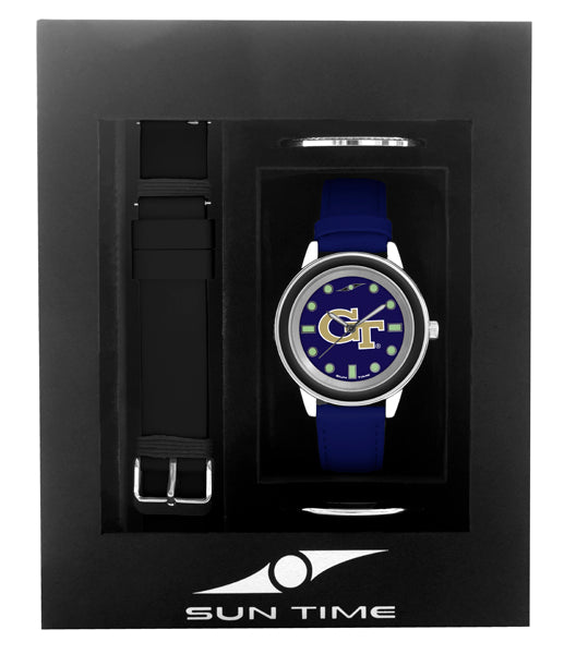 Georgia Tech Yellow Jackets Unisex Colors Watch Gift Set