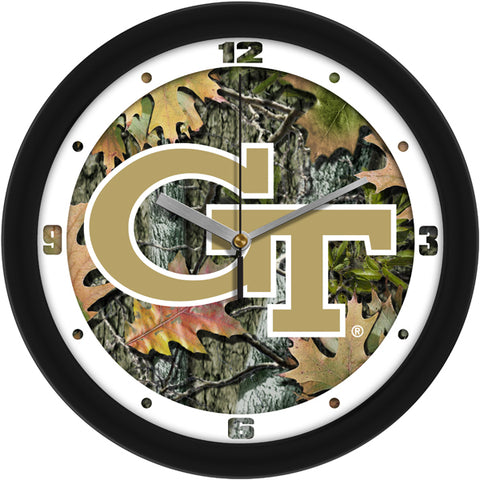 Georgia Tech Yellow Jackets - Camo Wall Clock - SuntimeDirect