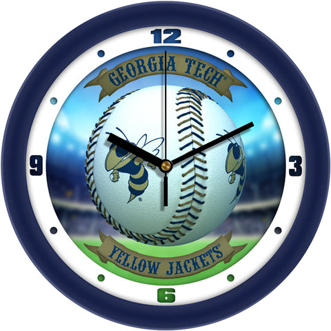 Georgia Tech Yellow Jackets - Home Run Wall Clock - SuntimeDirect