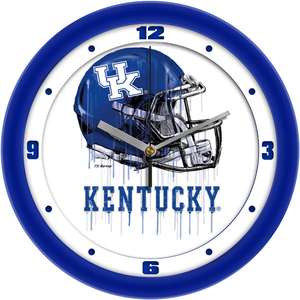 Kentucky Wildcats Drip Helmet Decorative Wall Clock, Silent Non-Ticking, 11.5"