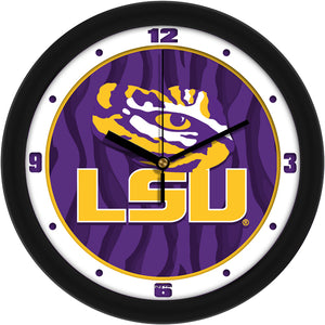 LSU Tigers Team Spirit Wall Clock 1 - Silent Non-Ticking Movement