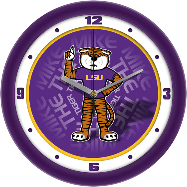 LSU Tigers Mascot Wall Clock, 11.5" with Non Ticking Silent Movement
